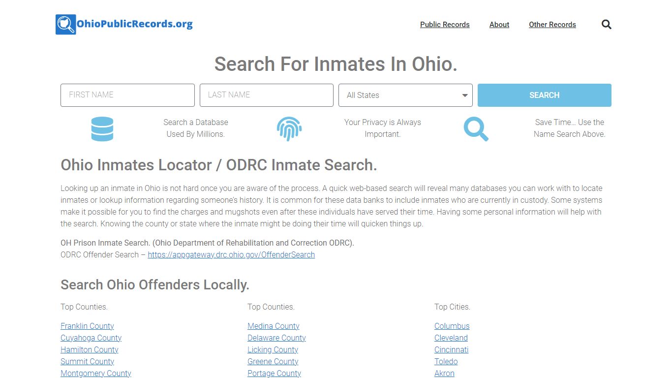 Ohio Inmate Search: OH ODRC Prison & Jail Lookup - Ohio Public Records